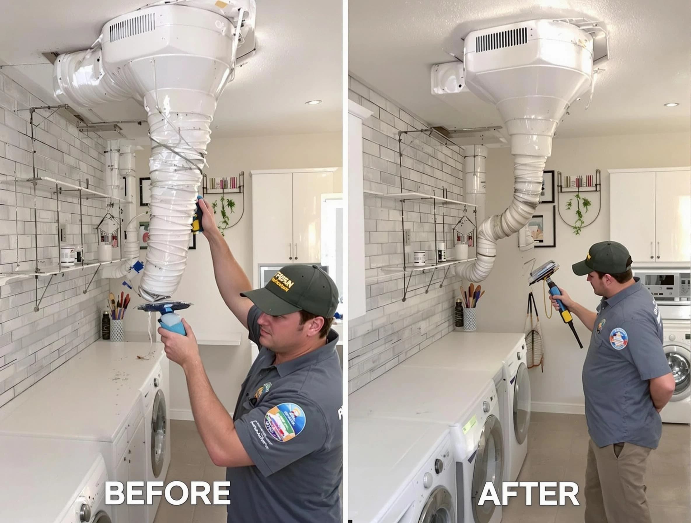 Professional dryer exhaust vent cleaning by Douglasville Dryer Vent Cleaning in Douglasville