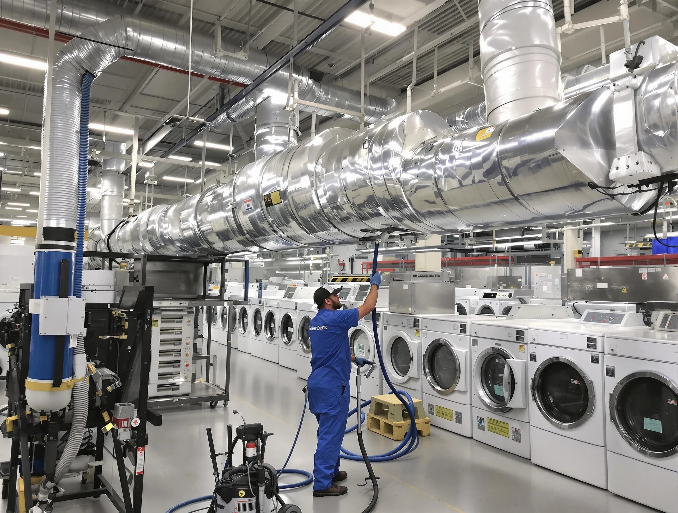 Douglasville Dryer Vent Cleaning team performing heavy-duty industrial dryer vent cleaning in Douglasville